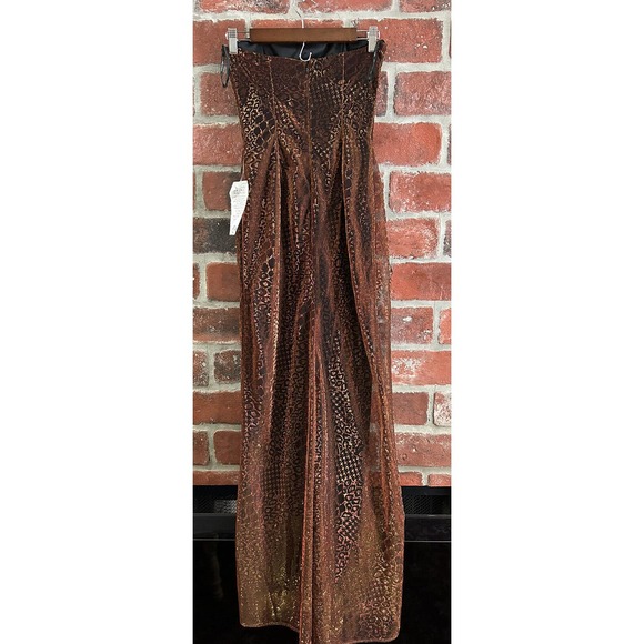 Gunne Sax VTG Jessica McClintock Millennium 2000 Leopard Shimmer Gown Size 3 NWT - Picture 5 of 9